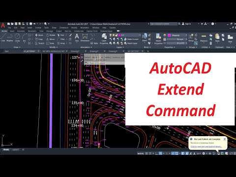 Autocad Extend Command.