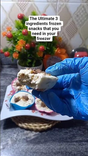 The ultimate 3 ingredients frozen snacks that you need in your freezer. Subscribe for more. #shorts