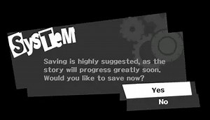 Ominous Save Prompt - TV Tropes