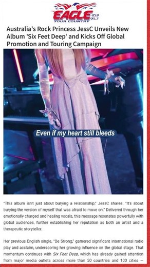 USA My Eagle Country Radio: “JessC Unveils New Album Six Feet Deep”