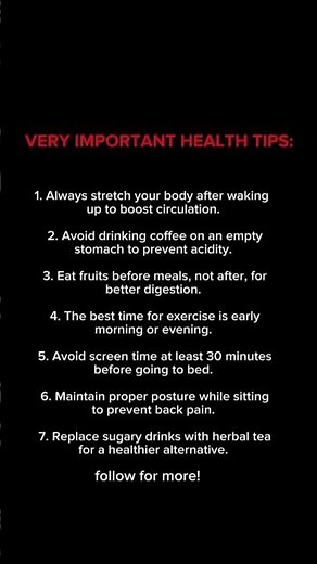7 Daily Health Tips Everyone Should Know