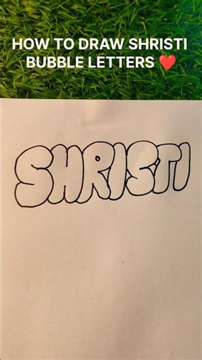 Shristi Name in Bubble Letters 💖✨ | Easy & Cute Drawing Tutorial