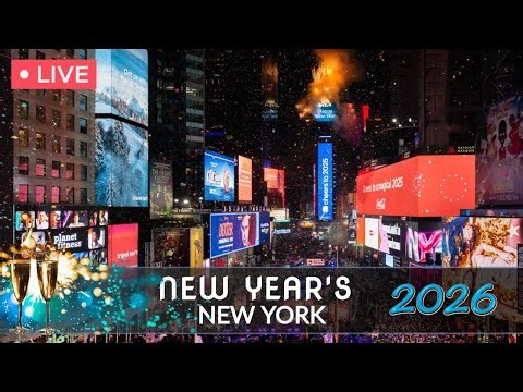 🔴 NYC LIVE | New Year's Times Square Ball Drop 2026🔮🥂