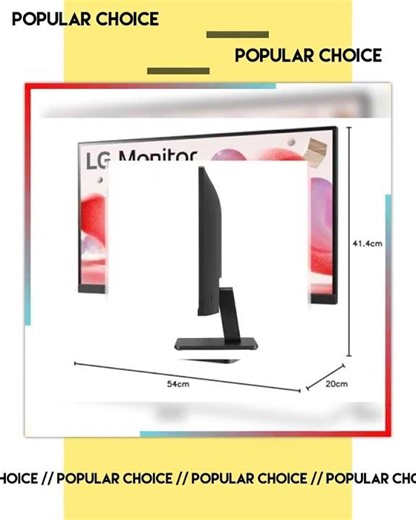 LG 22 Inch (55cm) FHD Monitor 1920 x 1080, AMD FreeSync, VA, 100Hz, sRGB 99% Typ(CIE1931), Black ...