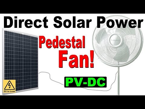 Solar Pedestal Fan DIY! direct PV DC powered conversion, build overview #diy #solar #solarpower