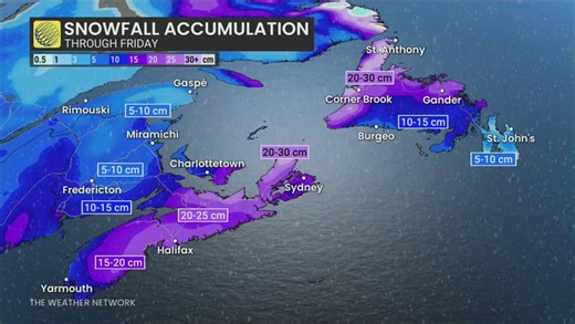 High impact snow storm for Atlantic Canada