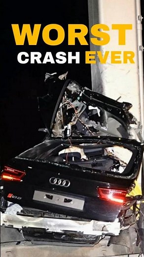 "Audi RS6 Crash at 300km/h – You Won't Believe This Brutal Crash!" 🤯 #autobahn #crash