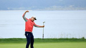 US Open: Gary Woodland finishes off Pebble Beach win in some style