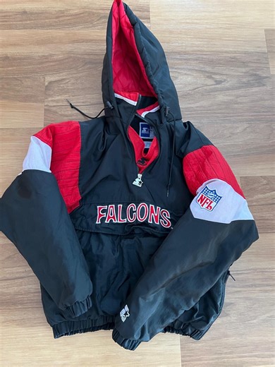Vintage 1990 Atlanta Falcons Starter Jacket Half Zip up Retro Game Day NFL - Etsy