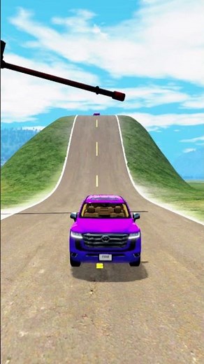 GIANT HAMMER vs SPEEDING VAN! | BeamNG.drive Crazy Crash Test