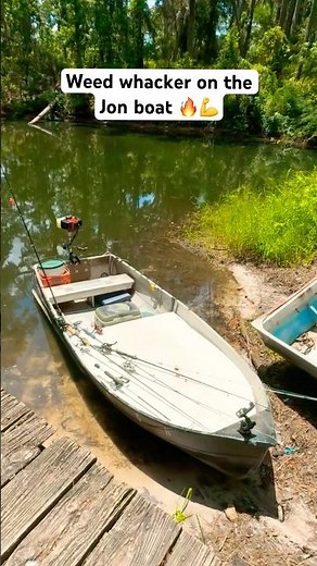 3.5HP Weedwacker Outboard on the 11.5ft Jon Boat! 🛥️ Cheap and Reliable!! 💪💸 #fishing #jonboat