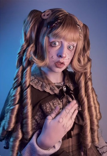 Cracked #makeup #doll #dollmakeup #cosplay