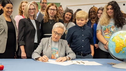 Gov. Kotek visits Bethel school to sign new education laws