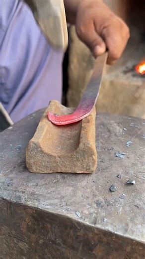 Flat Iron Strip to Unique Forged Hinge | Satisfying Blacksmithing 🔥 #shorts