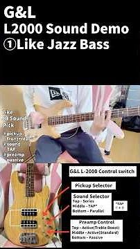 G&L L2000 sound demo - Like JB,PB,Sting Ray - #gandl #bass #fender #musicman