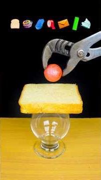 1000°C vs Bread, Rubber Bands, Sponge 🍞 🧽 😱 #experiment #science #asmr