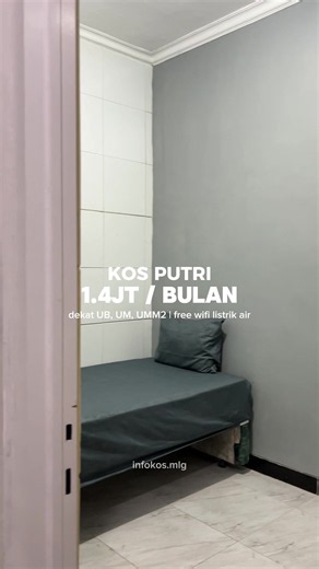 Kos Putri 1,4 Juta/Bulan di Malang Dekat UB dengan Free WiFi