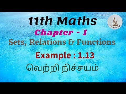 11th Maths, Example : 1.13