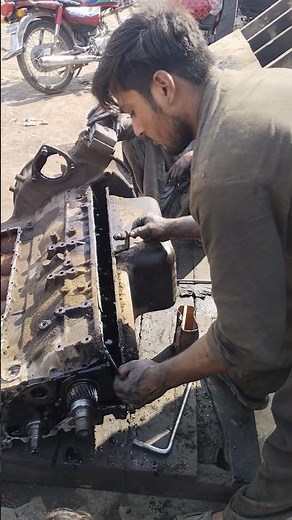 Professional Engine Repair: Opening the Engine Sump for Maintenance