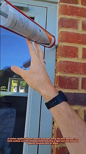 Perfect Gap Sealing Between Brick Wall and Window Frame Using Silicone
