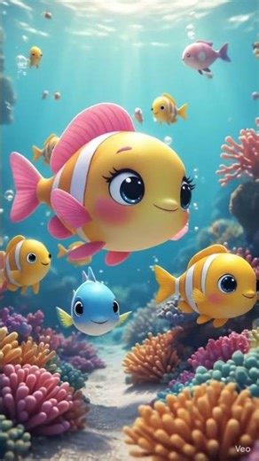 Cute Fish Adventure 🐠 | Friendship Under the Sea 🌊 #Shorts #cuteanimals #kidscartoon