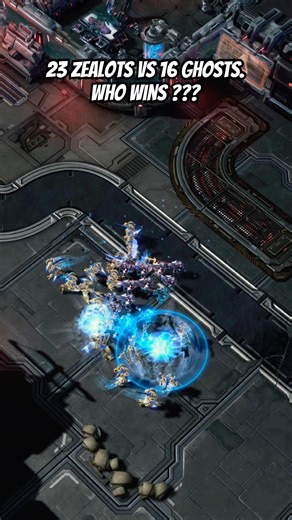 SC2.BattleRumBle: 23 Zealots vs 16 Ghosts #sc2 #rts #starcraft2 #스타크래프트2
