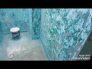 εφαρμoγη πατητης τσιμεντοκονιας σε μπάνιο με μία στρώση forged cement.