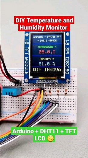 Building Your Own Temperature and Humidity Monitor with Arduino and DHT11 😲😲 #diy #arduino #lcd #how