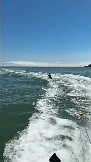 Knee boarding in San Francisco Bay