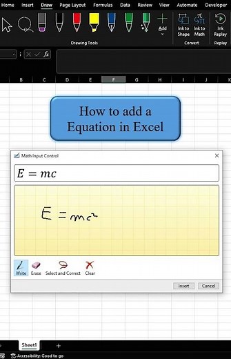 How to add a Equation in Excel 🤩😱 #excel #exceltips