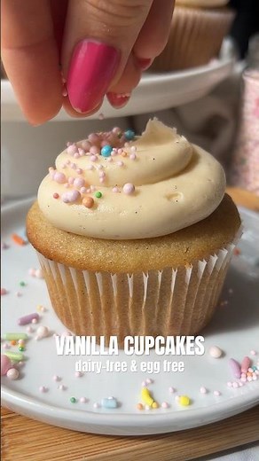 Vegan Vanilla Cupcakes #vegan #food #baking #cupcake #desserts #recipe