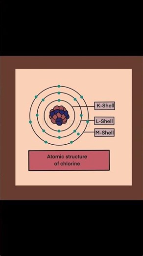 Atomic Structure of Chlorine | K, L, M Shells Labelled Diagram
