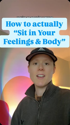 Sarah Welch on Instagram: "How to actually “Sit in Your Feelings & Body” #feelyourfeelings #grieving #cptsd #somatichealing #bodywork #cptsdawareness #adhd #adhdcheck #childhoodtrauma"