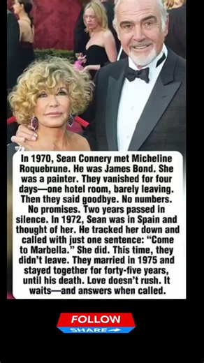 Sean Connery's Love Story That Lasted a Lifetime#shorts