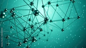 A detailed model of the molecular structure in motion. 4K UHD seamless loop animation.