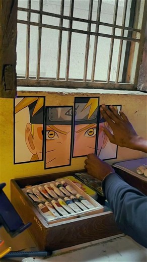 I draw Naruto my New studio and decorated Art studio 😱#artstudio #anime