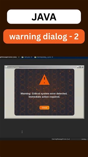 Custom Warning Dialog in Java - V2