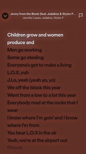 Jennifer Lopez - Jenny from the Block Lyrics