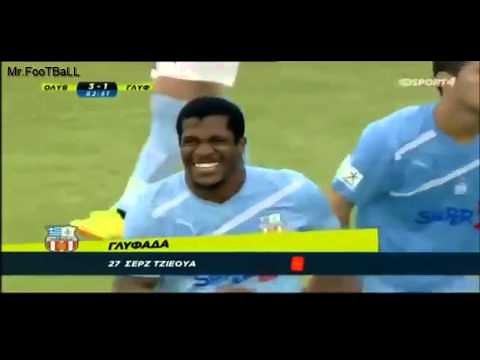 Fastest Red Card in Football History (Serge Djiehoua)_Olympiacos vs Glyfada 2014