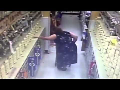 Woman Shopping Stops and Urinates In Store Isle