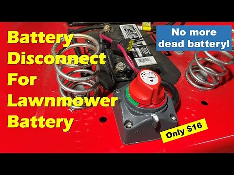 No More Dead Lawnmower Battery! - Lawn Tractor Power Cutoff Switch Install