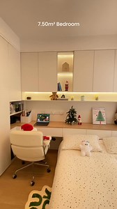 134K views · 723 reactions | 7.50 m² spare bedroom layout for guest & study  ✨ • • #guestbedroom #sparebedroom #studyroom | Tiffany Design Studio | Facebook