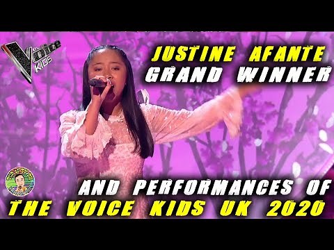 Justine Afante Grand Champion and Finals Performances The Voice Kids UK 2020 | SingGaling TV