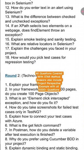 TCS Automation Testing Interview Questions Answers #tcs #automationtesting #selenium #java #sdet