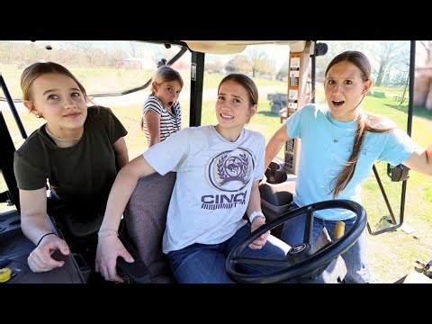 Tractor Driving Lessons~Teaching Our 13 & 9 YR Old Sisters How to Fully Operate...😳 👀