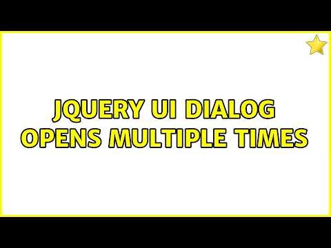 jquery UI dialog opens multiple times (2 Solutions!!)