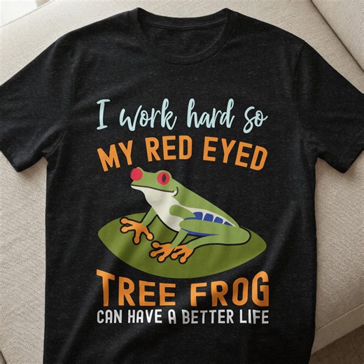 Red Eyed Tree Frog png, Tree Frog Shirt Design, Frog Lover Sublimation, Funny Frog Quote png, Instant Download png, dtf Ready File