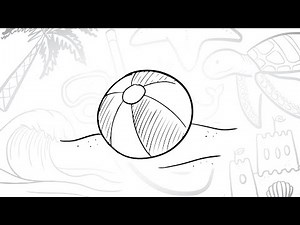 🏖️ How To Draw a Simple Beach Ball | Step-by-Step Lesson ✏️