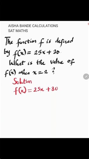 How to Evaluate Functions f(x)=25x+30 #maths #goviral