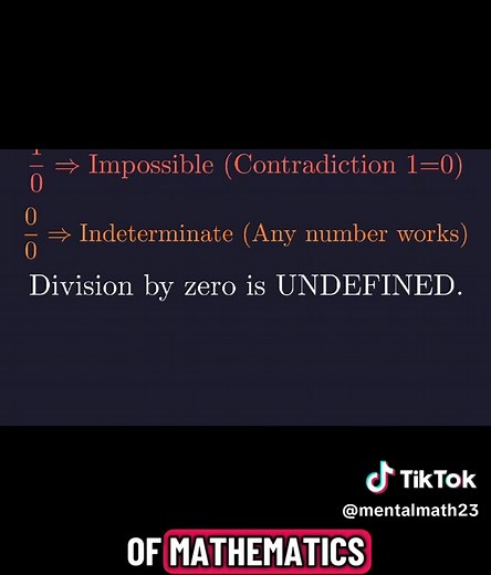 1 Divided by 0 Is NOT Infinity (The Math Explained)